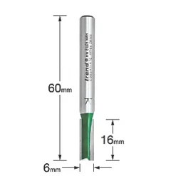 Trend C005X1/4TC 1/4" Shank Double-Flute Straight Router Cutter 6 x 16mm -Routing Sales Store 118XG A2