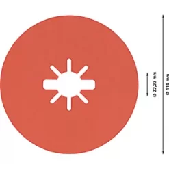 Bosch Expert R782 Prisma X-Lock Fibre Discs 115 x X-Lock 60 Grit 25 Pack -Routing Sales Store 133RR A2