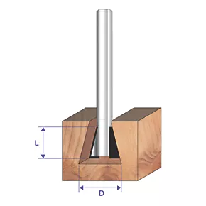 Erbauer 1/4" Shank 14° Dovetail Router Cutter 12.7 x 12.7mm 4 Erbauer 1/4" Shank 14° Dovetail Router Cutter 12.7 x 12.7mm - Image 2