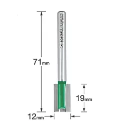 Trend C019AX1/4TC 1/4" Shank Double-Flute Straight Router Cutter 12 x 19mm -Routing Sales Store 264XG A2