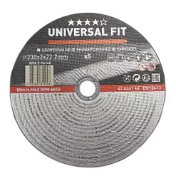 Metal Metal Cutting Disc 9" (230mm) x 2 x 22.2mm 5 Pack