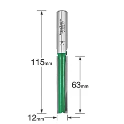 Trend C172X1/2TC 1/2" Shank Double-Flute Straight Router Cutter 12 x 63mm -Routing Sales Store 501XG A2