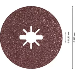 Bosch Expert R781 Prisma X-Lock Fibre Discs 115 x X-Lock 36 Grit 5 Pack -Routing Sales Store 532RR A2