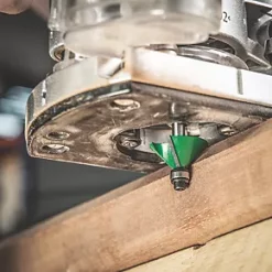 Trend C049X1/4TC 1/4" Shank Double-Flute 45° Chamfer Bearing-Guided Router Cutter 32 x 12.7mm -Routing Sales Store 591XG A3