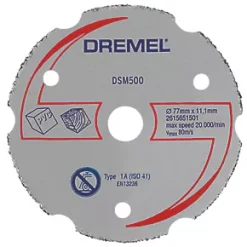 Dremel DSM500 Wood/Plastic Compact Saw Cutting Wheel 3" (77mm) x 2 x 11.1mm