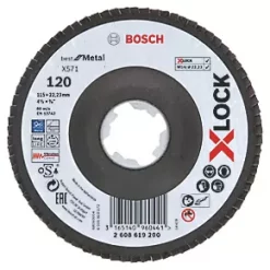 Bosch X-Lock Flap Disc 115mm 120 Grit