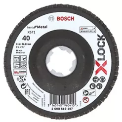 Bosch X-Lock Flap Disc 115mm 40 Grit